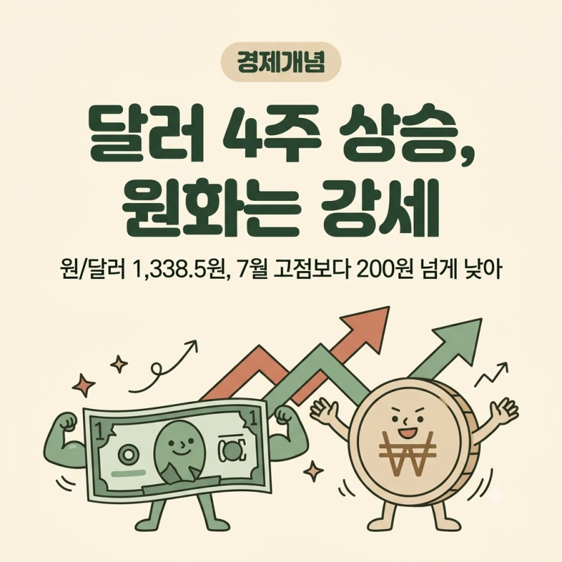 달러 인덱스 4주 연속 상승인데 원화는 강세, 해외투자 영향은?