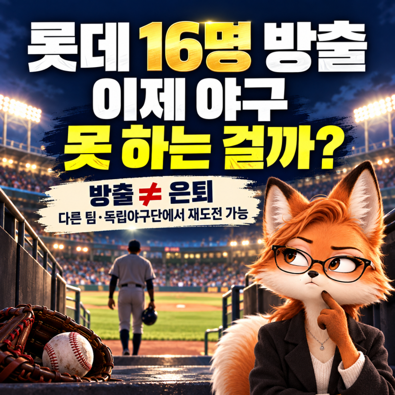 롯데 떠나는 16명, 이제 야구 못 하는 걸까? 방출 뒤 갈 수 있는 길