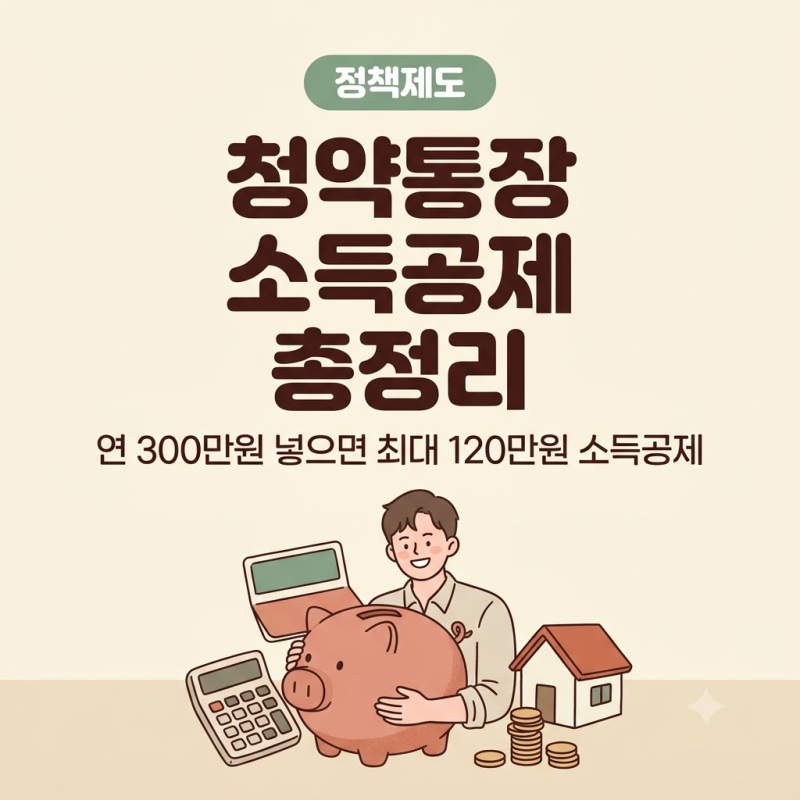 주택청약 소득공제 조건 총정리: 연 300만원 한도, 무주택 세대주 연말정산