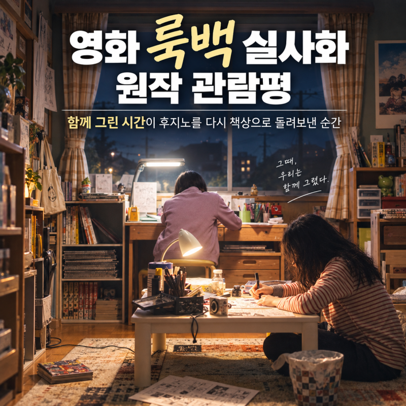 영화 룩백 실사화 원작 관람평, 함께 그린 시간이 후지노를 다시 책상으로 돌려보낸 순간