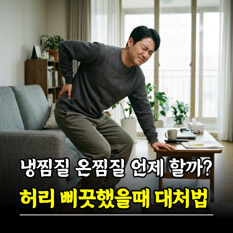 냉찜질 온찜질 언제 할까? 허리 삐끗했을때 증상 대처법 약