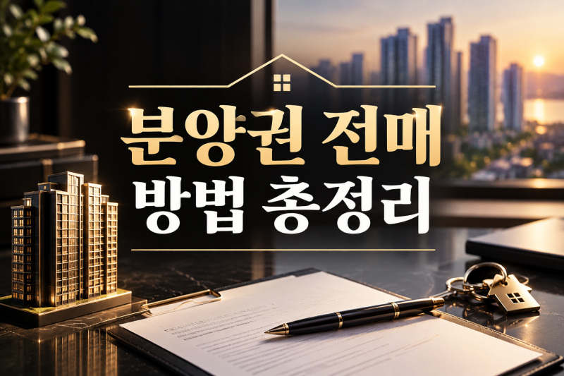 분양권 전매 방법 총정리｜계약부터 중도금대출 승계·명의변경까지