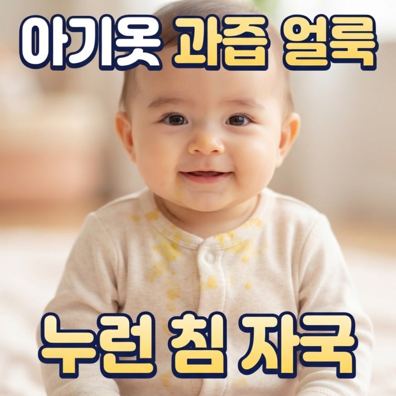 아기옷얼룩 과즙침얼룩제거 | 버리려던 내의 새 옷처럼 하얗게 만드는 마법의 세탁법