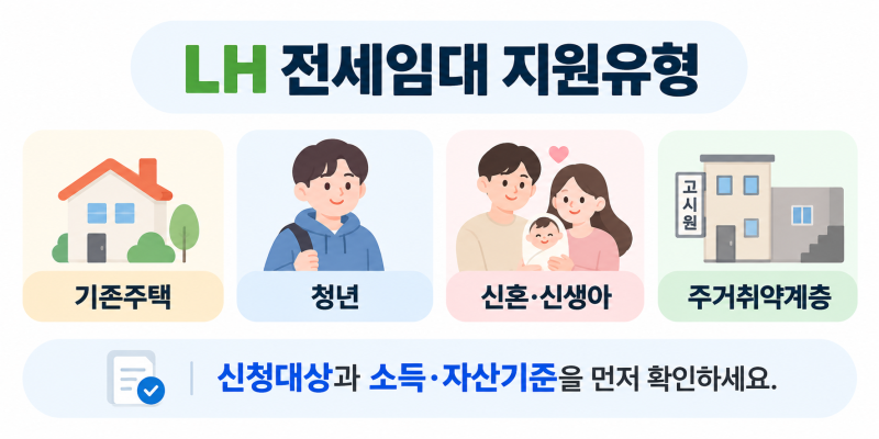 LH 전세임대주택 신청자격 총정리｜한부모가족·고시원·반지하도 지원받을까?