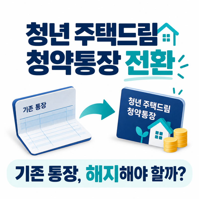 청년 주택드림 청약통장 전환, 기존 통장 해지해야 할까? 납입 인정부터 확인