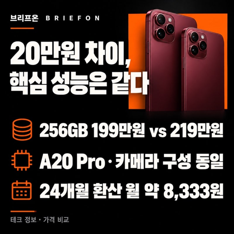 아이폰 18 프로 맥스 vs 18프로 승자는?