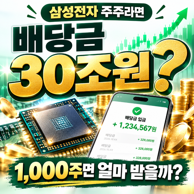 삼성전자 배당금 30조원? 1,000주 가진 사람은 얼마 받을까