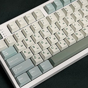 프리플로우 archon AK68 DualDial 유무선 기계식 키보드 말차라떼, 저소음 블루축