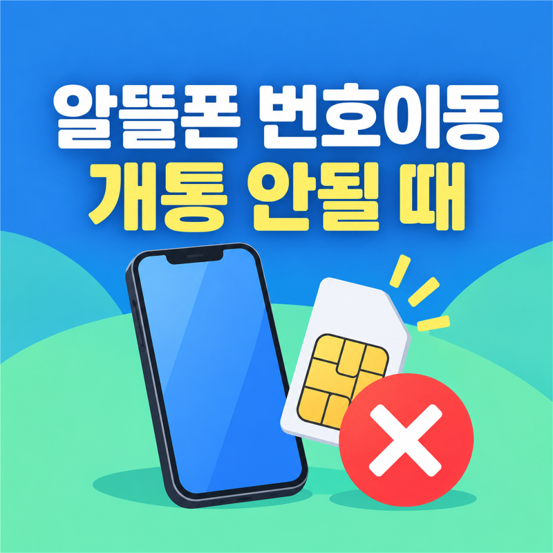 알뜰폰 번호이동 개통 안됨, 기존폰 끊겼을 때 확인 순서