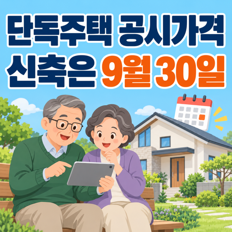 단독주택 공시가격 조회, 신축은 9월 30일