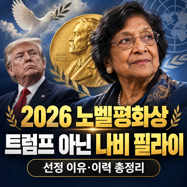 2026 노벨평화상 수상자는 누구? 도널드 트럼프가 아닌 나비 필라이 선정 이유와 이력 총정리