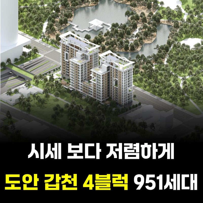 도안동 아파트 공공 갑천4블럭 공공 임대 호수공원