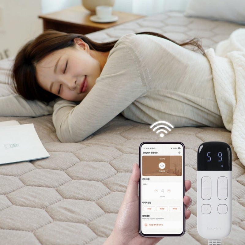 1인용 침구에 알맞은 곰표한일 IoT 탄소매트 미니싱글