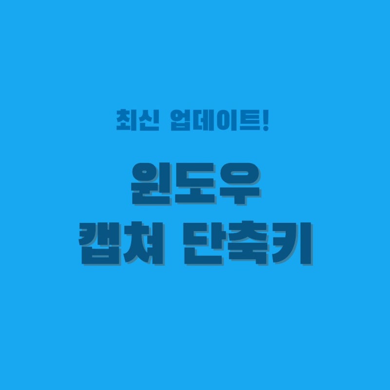 윈도우 캡쳐 단축키 및 스크린샷 방법 5가지 총정리 | '이 방법' 알면 프로그램 없이 1초 만에 ....