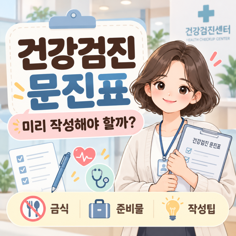 건강검진 문진표 미리 작성해야 할까? 검진 전 꼭 확인하세요