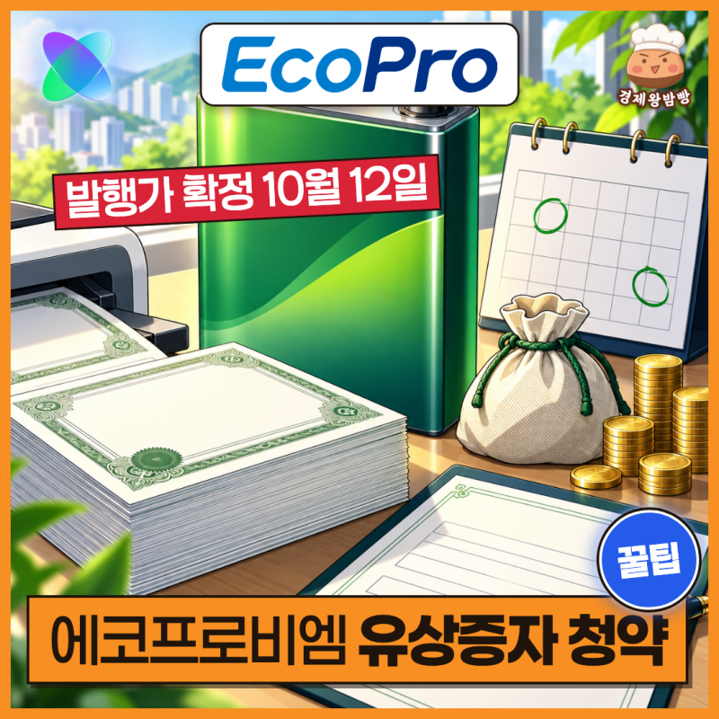 에코프로비엠 유상증자 청약 방법·일정 총정리, 발행가 확정은 '10월 12일'