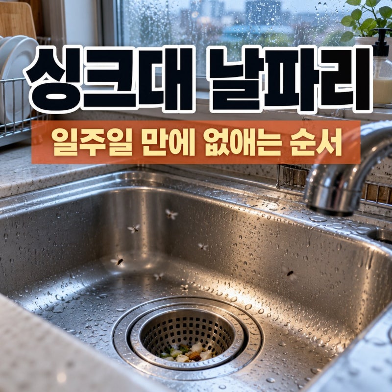 싱크대 날파리 퇴치, 매일 잡아도 왜 다시 나올까?