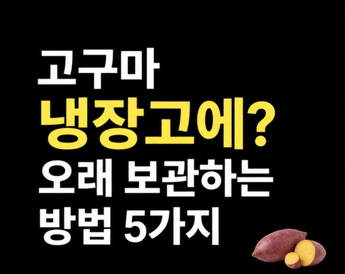 고구마 보관법 냉장고 보관보다 실온이 좋은 이유와 오래 보관하는 꿀팁