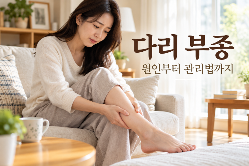 저녁마다 다리가 퉁퉁? 다리 부종 원인과 붓기 줄이는 생활습관