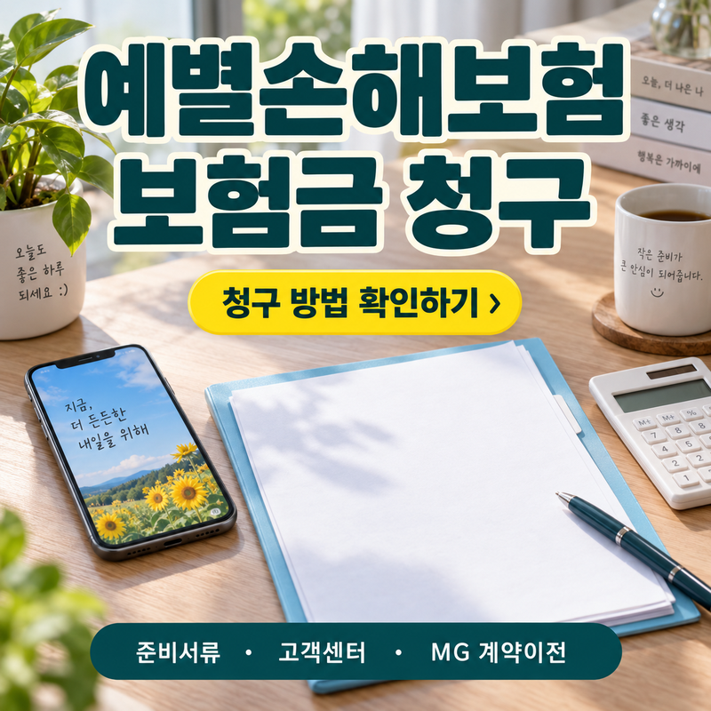 예별손해보험 보험금청구｜고객센터·지점 안내와 MG 계약이전 확인
