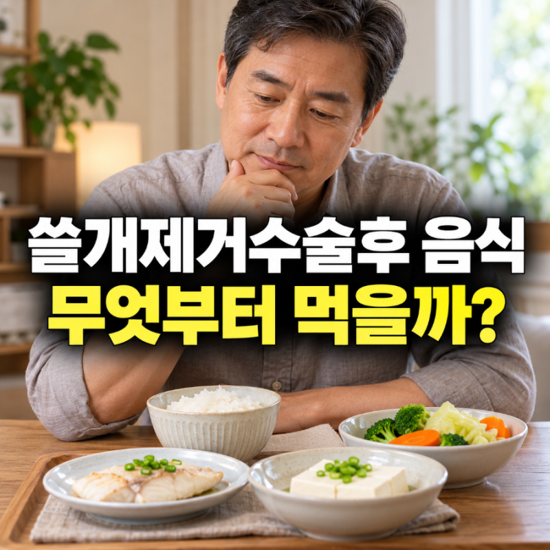 쓸개제거수술후 음식, 첫 식사는 무엇부터 먹을까?