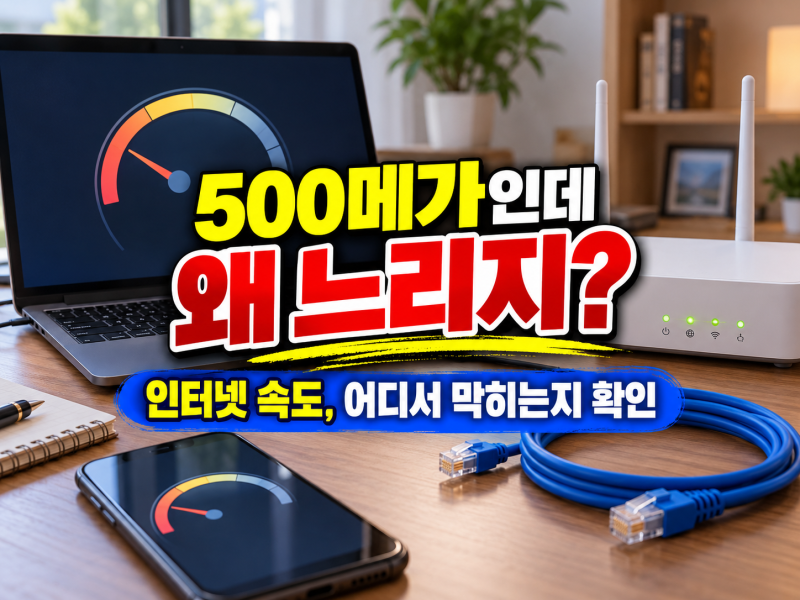 인터넷 속도 측정｜500메가 가입했는데 느리다면 어디서 막히는 걸까?