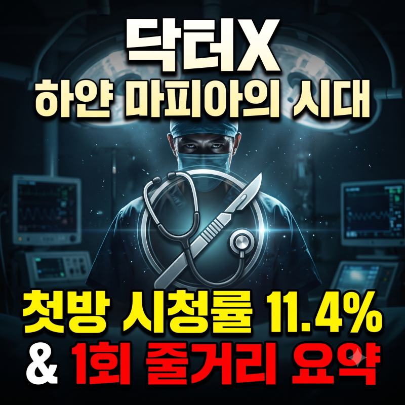 닥터X 하얀 마피아의 시대 1회 줄거리: 시청률 11.4% 계수정 사이다 수술 닥터x