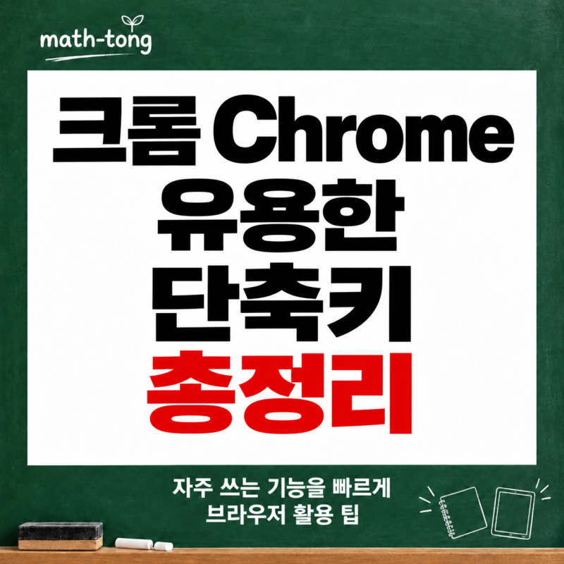 크롬(Chrome) 유용한 단축키 총정리 - 서핑 속도를 2배로 높여주는 꿀팁