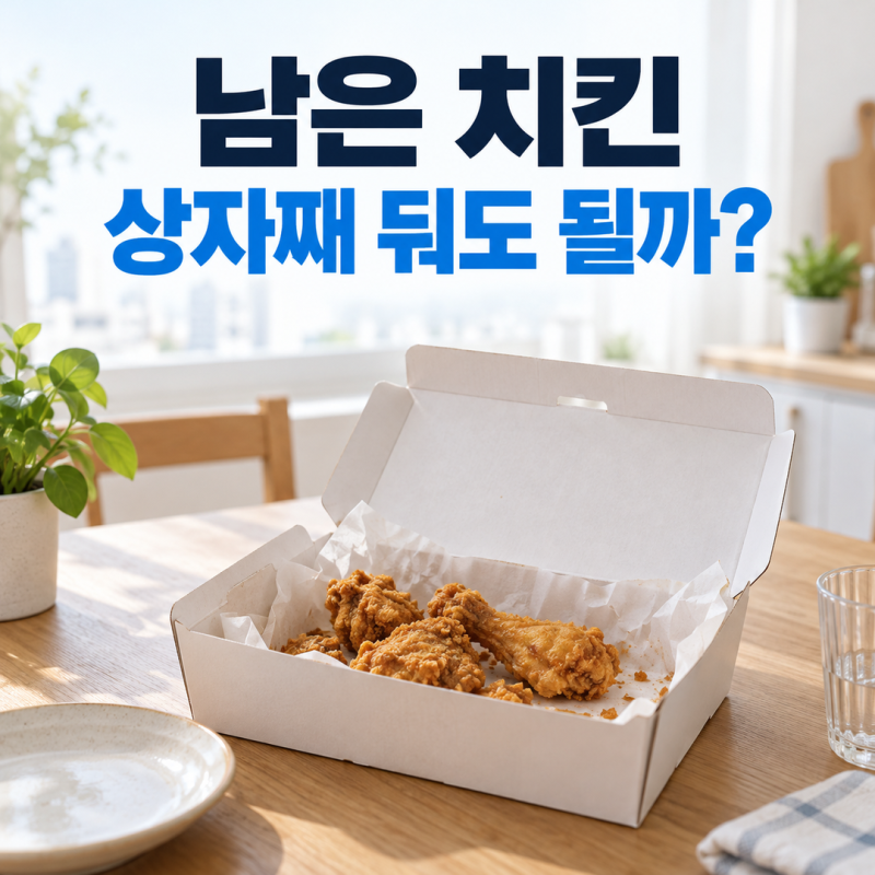 남은 치킨, 상자째 식탁에 둬도 될까요? 냉장·냉동 보관 기준과 바삭하게 데우는 법
