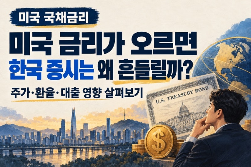 미국 국채금리 5%대, 한국 증시는 왜 흔들릴까? 주가 환율 영향 총정리