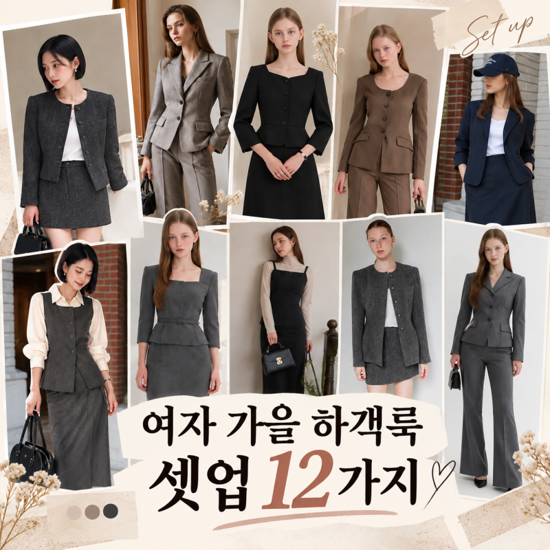 여자 가을 하객룩 추천[2탄], 결혼식부터 돌잔치까지 셋업 12가지