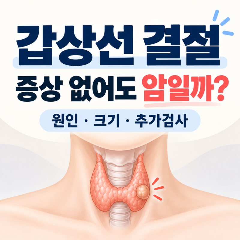 갑상선 결절 발견됐는데, 아무 증상 없어도 암일 수 있을까?