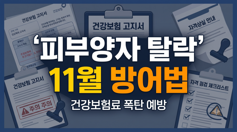 건강보험 피부양자 자격 상실 기준과 소득 재산 요건: 11월 지역가입자 전환 방어 체크리스트