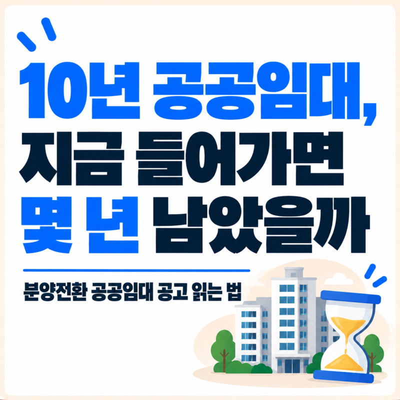 10년 공공임대, 지금 들어가면 10년이 아닙니다 (2026)
