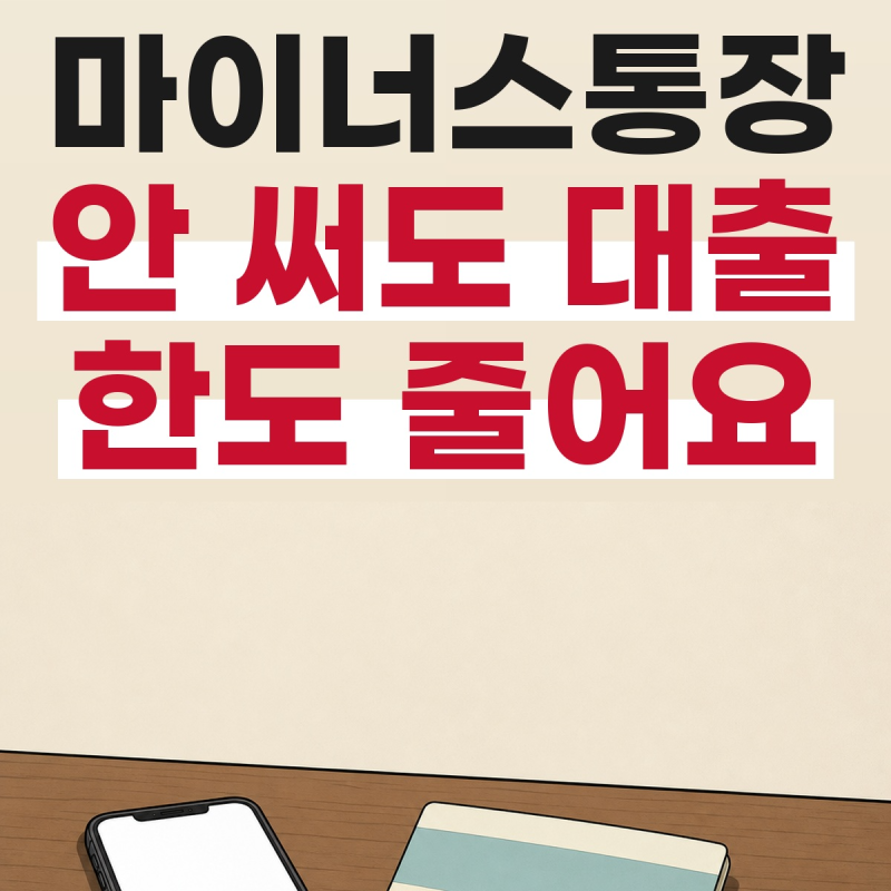마이너스통장, 안 써도 한도 전부가 빚으로 잡혀요｜뜻·금리·사용법·연장·한도·개설