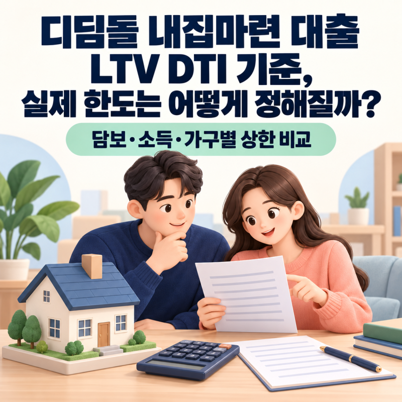 디딤돌 내집마련 대출 LTV DTI 기준, 실제 한도는 어떻게 정해질까?