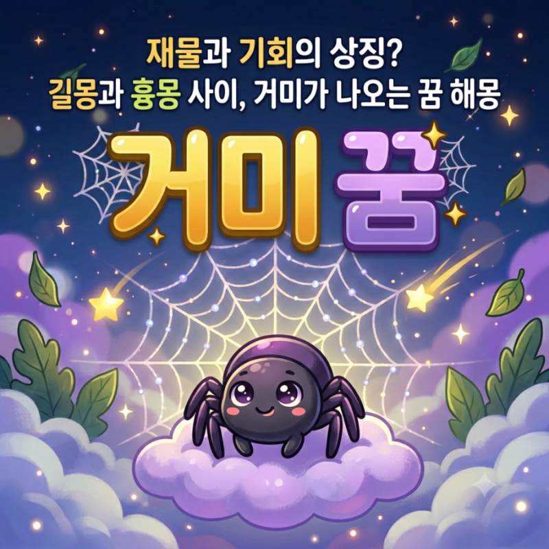 [꿈해몽]꿈에 커다란 거미가 나왔다면? 길몽일까, 흉몽일까?