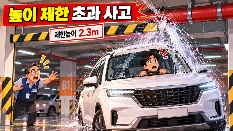 지하주차장 높이 제한 넘은 차량이 배관을 부쉈다면, 배상은 누가?