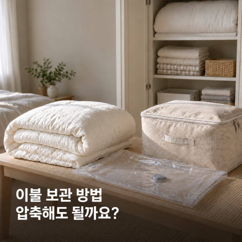 이불 보관 방법, 압축팩에 넣어도 되는 이불은 따로 있어요