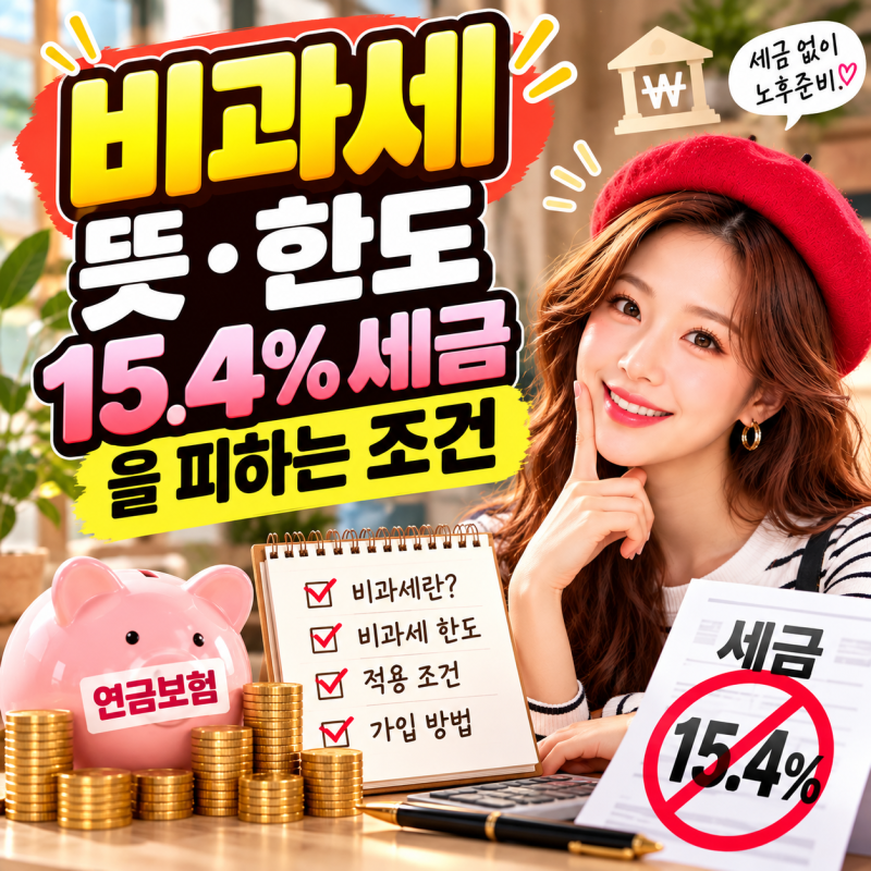 "이자에 세금이 있다고요?" 비과세 뜻 한도 15.4% 세금을 피하는 조건
