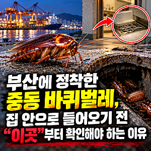 부산에 정착한 중동 바퀴벌레, 집 안으로 들어오기 전 "이곳"부터 확인해야 하는 이유