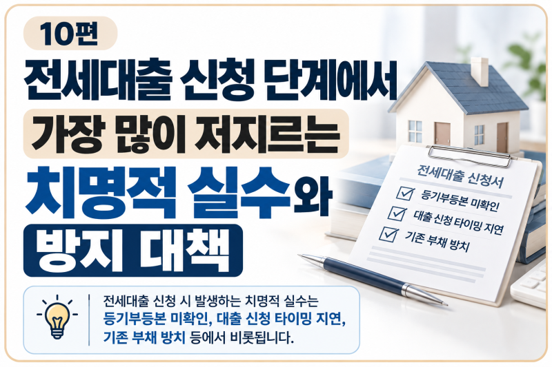 [10편] 전세대출 신청 단계에서 가장 많이 저지르는 치명적 실수와 방지 대책