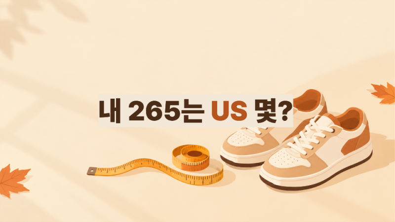 운동화 사이즈 환산, 내 265는 US 몇일까? 브랜드마다 다른 이유