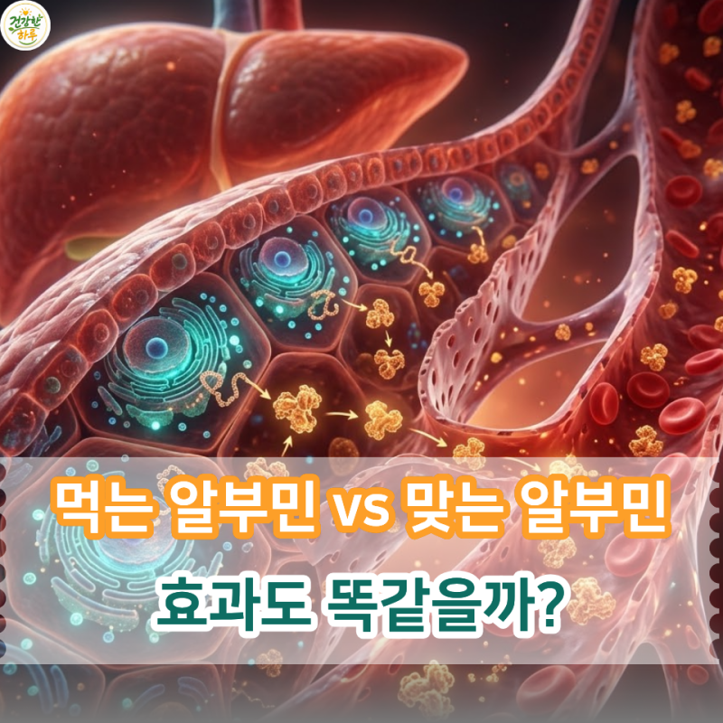 "알부민 효능" 먹는 제품과 병원에서 맞는 주사 같은 효과일까?