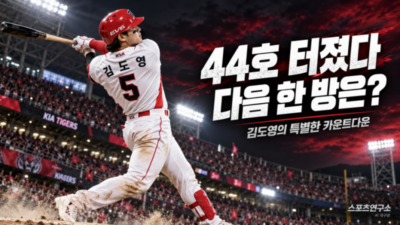 김도영 프로야구 44호 홈런 폭발…홈런왕보다 먼저 눈앞에 온 ‘100’의 정체는?