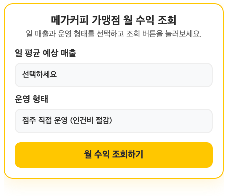 2억 들고 시작하는 메가커피 창업 비용, 가맹점 월 수익은 진짜 얼마 남을까