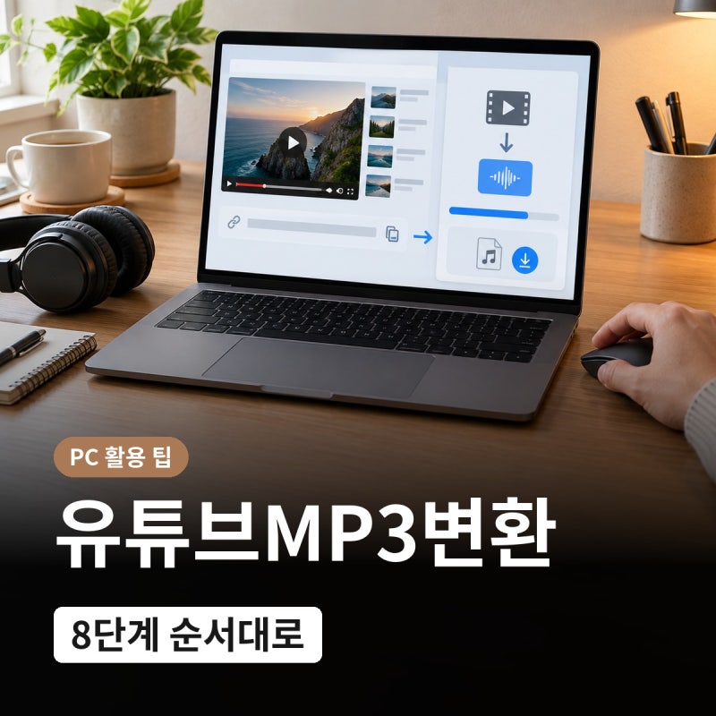 유튜브MP3변환 방법, 영상 주소 복사부터 파일 저장까지 순서