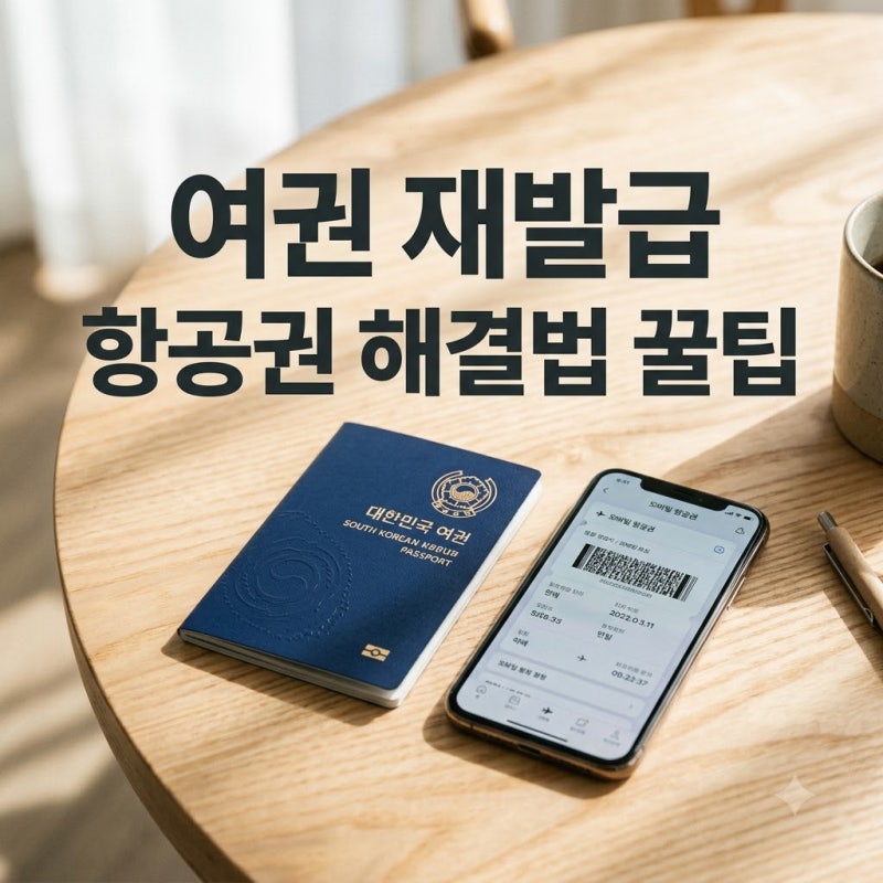 "비행기 못 타나 깜짝이야.." 항공권 예약 후 여권 재발급 시 48시간 전 해결법