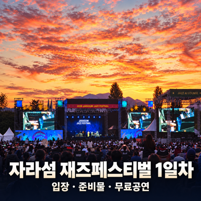 2026 가평 자라섬재즈페스티벌 후기｜입장 웨이팅·준비물·무료공연 총정리