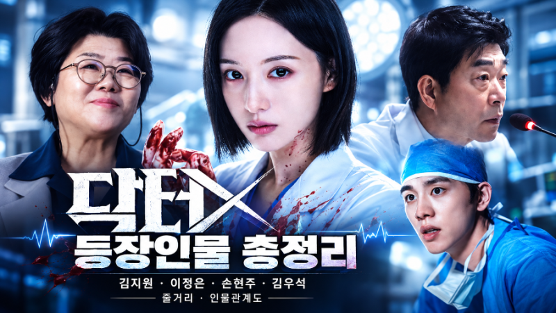 닥터X 등장인물·인물관계도 총정리｜김지원·이정은·손현주·김우석 역할부터 OTT까지